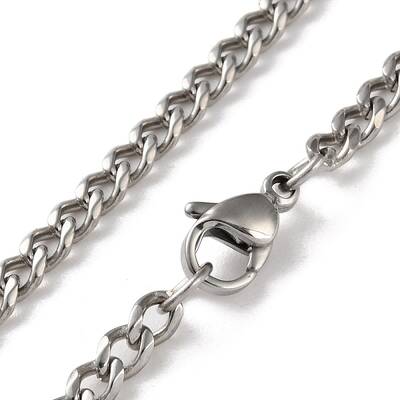 304 Stainless Steel Cuban Link Chain Necklaces for Men