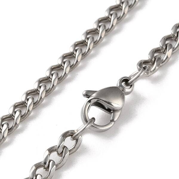304 Stainless Steel Cuban Link Chain Necklaces for Men
