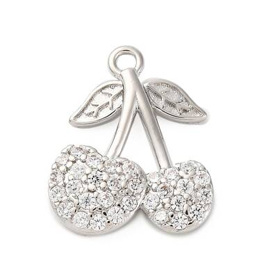 Brass Micro Pave Cubic Zirconia Pendants
