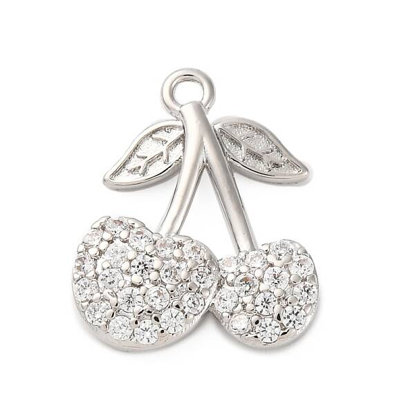 Brass Micro Pave Cubic Zirconia Pendants