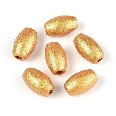 Spray Painted Schima Wood Beads