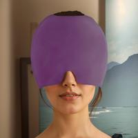 Solid Color Gel Ice Pack Headache Migraine Relief Sleep Mask, 1 Count Stretchable Headgear Soft Mask, Bedding Supplies for Ho...