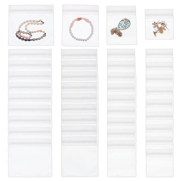 40Pcs 4 Styles Plastic Self-Adhesive Packing Bags