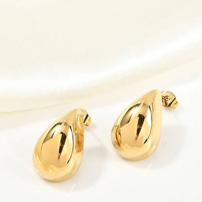 304 Stainless Steel Teardrop Stud Earrings
