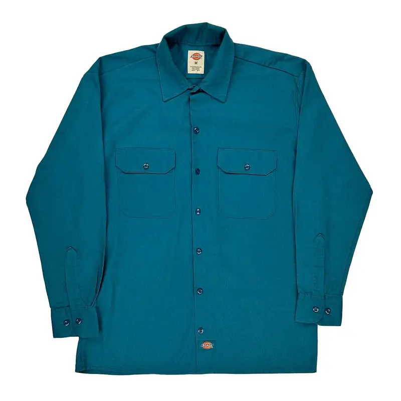 Dickies Shirt - Medium Blue Polyester Blend