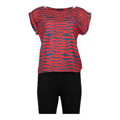Armani Jeans Top - Large Red Cotton Blend
