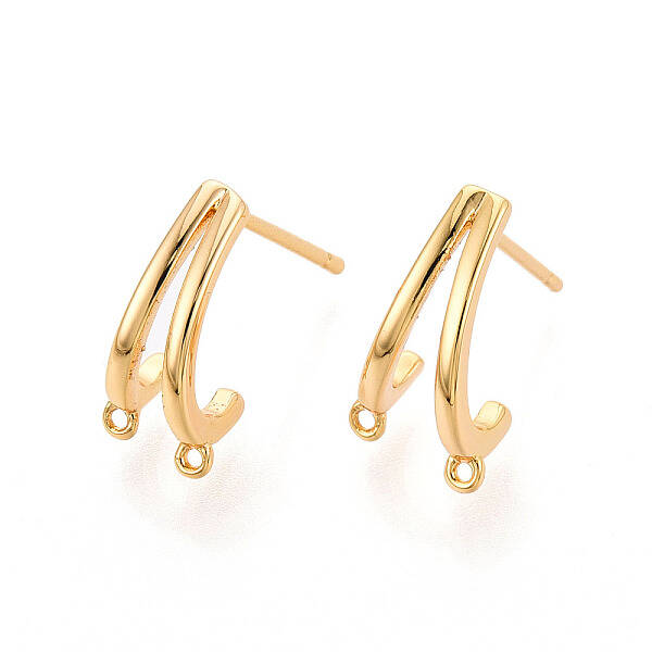 Brass Stud Earring Findings