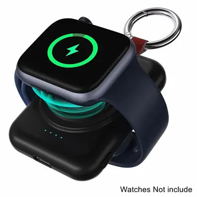 1800mAh Wireless Smartwatch Charger, USB Rechargeable Smartwatches Protable Charger for Outdoor Travel, Portable Charger for ...