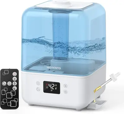 MORENTO Humidifiers for Bedroom, 4.5L Top Fill Humidifiers for Large Room, Cool Mist Humidifiers for Home, Auto Shut-Off, Hum...
