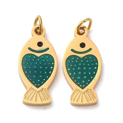 304 Stainless Steel Enamel Pendants