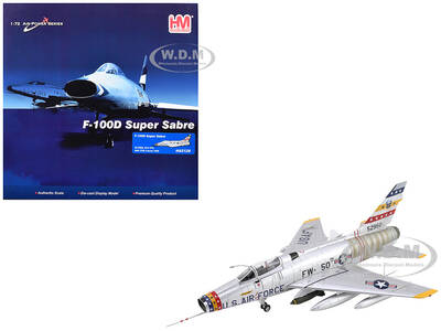 North American F-100D Super Sabre Fighter Aircraft FW-871, 81st TFS, 50th TFW, France (1958) United States Air Force Air P...