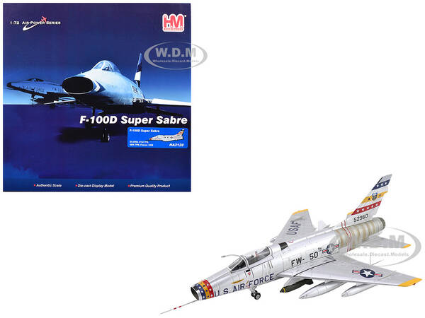 North American F-100D Super Sabre Fighter Aircraft FW-871, 81st TFS, 50th TFW, France (1958) United States Air Force Air P...