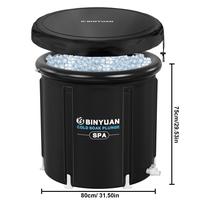 B&Y XXL Ice Bathtub for Athletes - Large Recovery & Cooling Cold Plunge Tub for Outdoor Use (100 Gal)   mitigate  Muscle Ache...