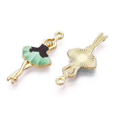 Printed Light Gold Tone Alloy Pendants
