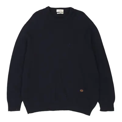 Valentino Jumper - Large Navy Cashmere Blend