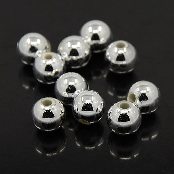 Plating Plastic Acrylic Round Beads