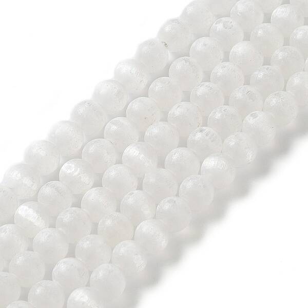 Natural Selenite Beads Strands