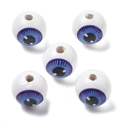 Printed Schima Wood European Beads