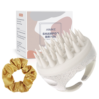 AIMIKE Soft Silicone Scalp Massager Brush, Exfoliator for Dandruff, Head Scrubber for Thick Curly Wet Dry Hair of Women Men K...