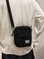2025 Summer Men's Casual Simple Solid Everyday Shoulder Bag for School, Letter Label Zipper Crossbody Bag, Designer Crossbody...