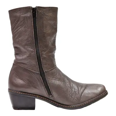 WOLKY Cowboy Boots Grey Leather Womens UK 7