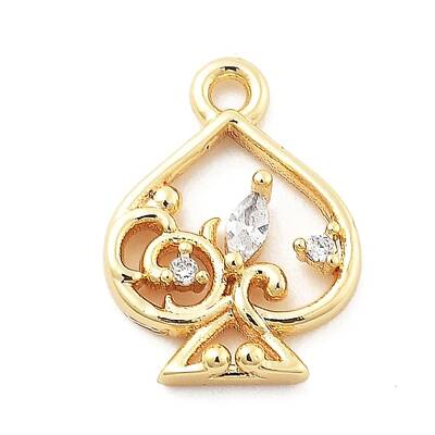 Brass Micro Pave Cubic Zirconia Pendants