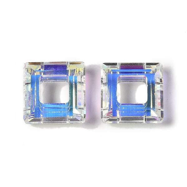 Transparent Electroplate Glass Pendant