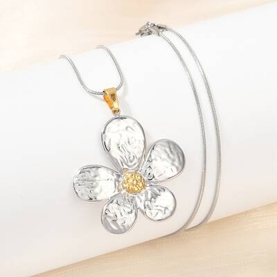 304 Stainless Steel Two Tone Pendant Necklaces for Women