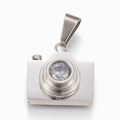 304 Stainless Steel Cubic Zirconia Pendants