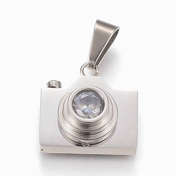 304 Stainless Steel Cubic Zirconia Pendants