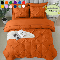 【Love my Home 】Cosybay pintuck Comforter Set King size-Luxury 7pcs queen size comforter Soft Fluffy 6pcs bed sheet with 1...