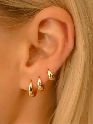 Women's Elegant Minimalist Hoop Earrings, Simple Style Trendy Hoop Earrings, Chic Gorgeous Jewelry As Birthday Gift for Girlf...