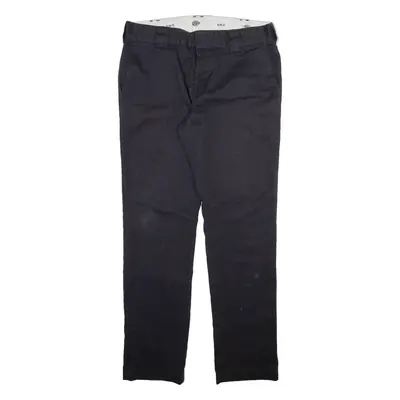DICKIES Mens Trousers Black Slim Straight W32 L32