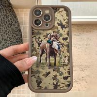 Camo Pattern Dog Pattern Phone Case, Shockproof Phone Protective Cover, Phone Accessories Compatible with iPhone 11 12 13 14 ...