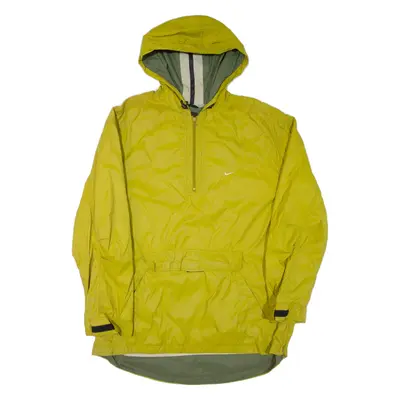 NIKE Mens Pullover Jacket Yellow Nylon Hooded XL