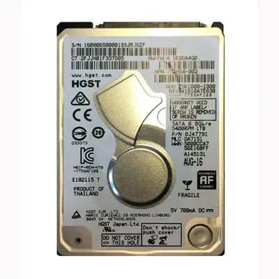 752864-002 HP 1TB 5400RPM SATA 6Gb/s 32MB Cache 2.5-Inch Hard Drive