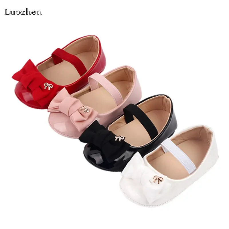 Infant Girls Toddler Baby Sweet Cute Mary Jane Flats, Comfortable Non-slip Sole PU Leather Dress Shoes Bowknot Princess Shoes