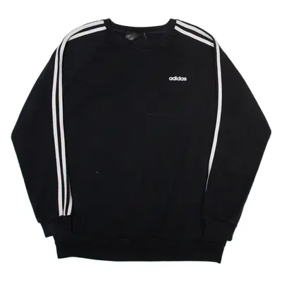 ADIDAS Womens Sweatshirt Black Crew Neck L