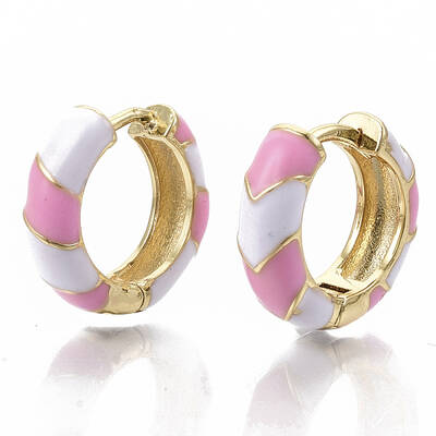 Brass Huggie Hoop Earrings