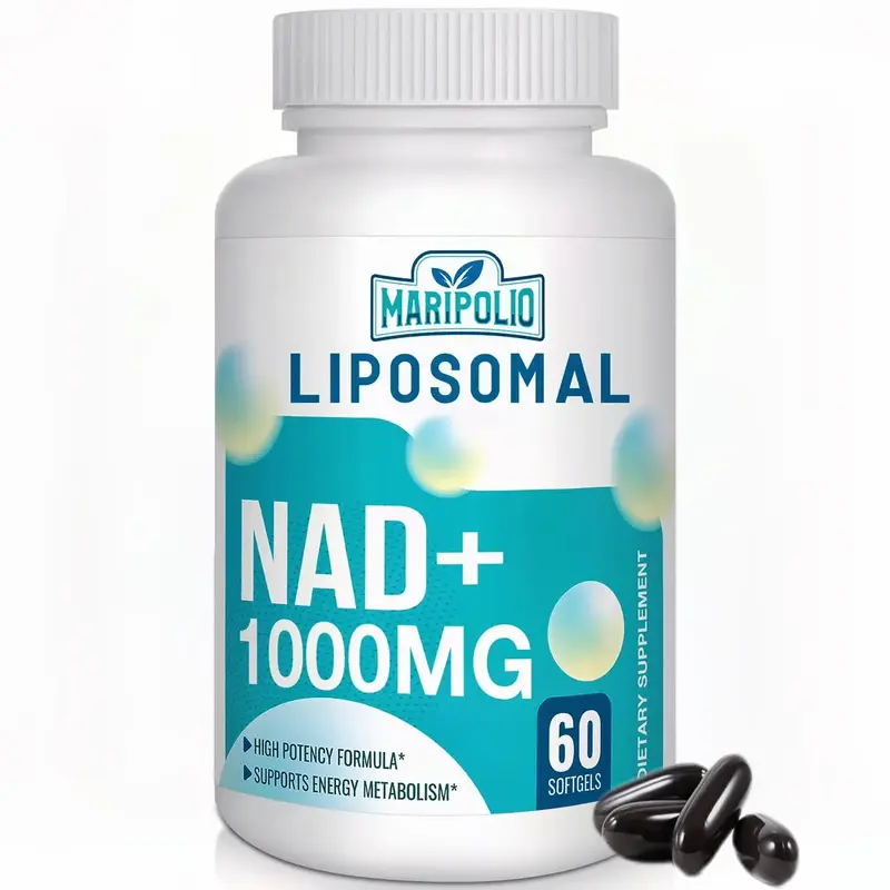 Maripolio Liposomal NAD+ Supplement 1000 mg - DNA Repair, Aging Defense, 60 Count - Made in USA - FDA&GMP - Vitamin & Wellnes...