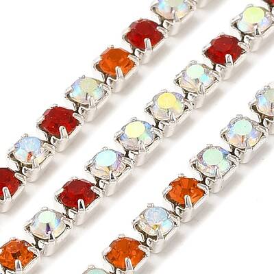 Rhinestone and Iron Cup Chain