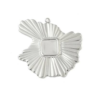 304 Stainless Steel Pendant Cabochon Settings