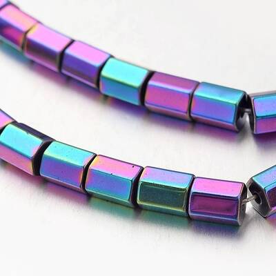 Electroplate Non-magnetic Synthetic Hematite Bead Strands