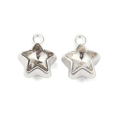 Rack Plating Alloy Rhinestone Pendants
