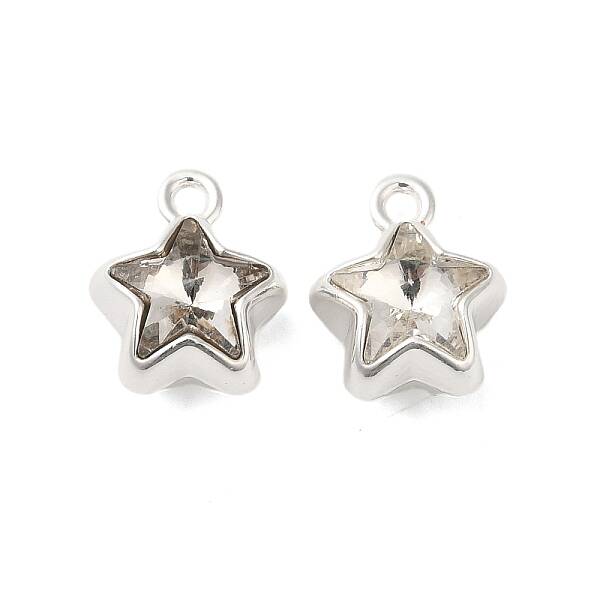 Rack Plating Alloy Rhinestone Pendants