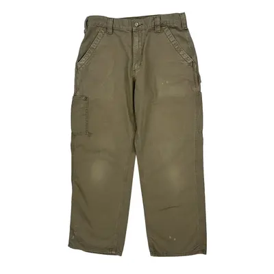 Carhartt Carpenter Trousers - 32W 29L Khaki Cotton | Size: 32″ waist