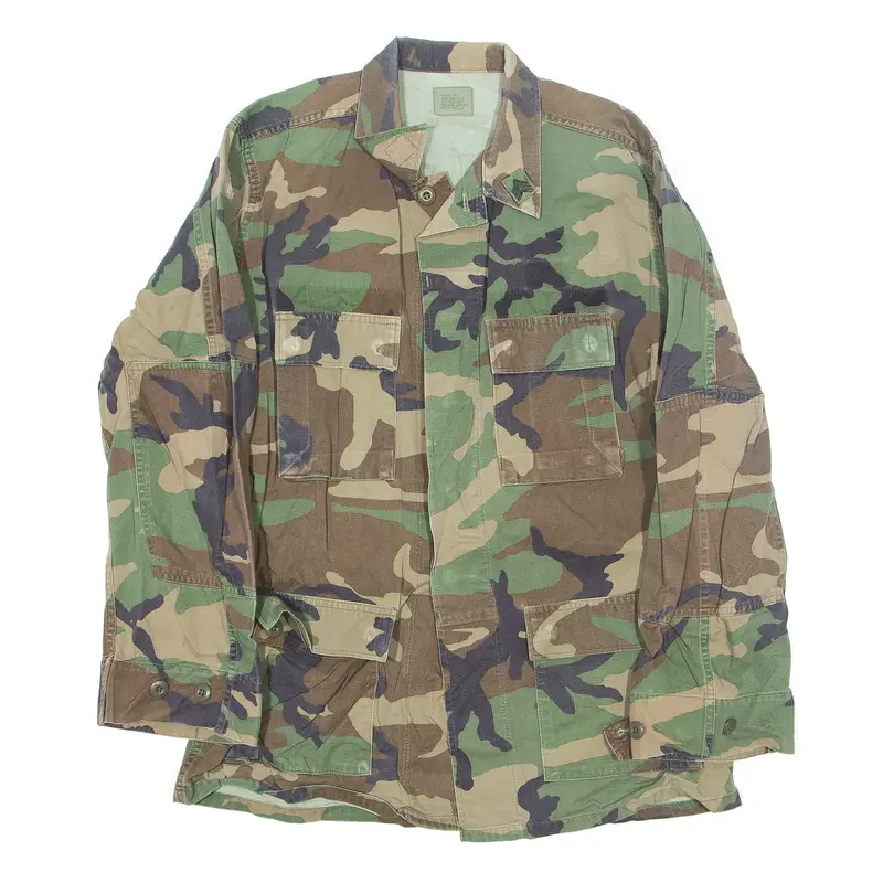 EA INDUSTRIES Woodland Army Combat Green Military Jacket M