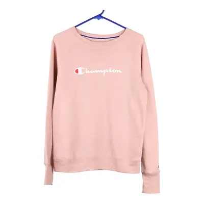 Champion Sweatshirt - Small Pink Cotton Blend