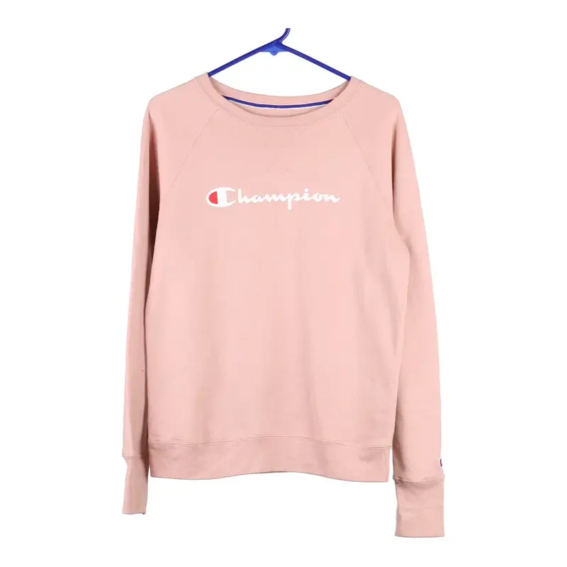 Champion Sweatshirt - Small Pink Cotton Blend