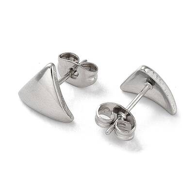 Non-Tarnish 304 Stainless Steel Triangle Ear Studs for Women